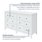 Cômoda 6 Gavetas Maggiore New Espresso Móveis Branco