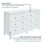 Cômoda 6 Gavetas Maggiore New Espresso Móveis Branco