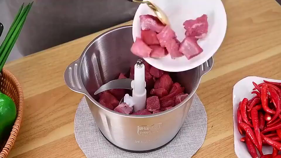 3L Picador De Alimentos Moedor De Carne Mixer Elétrica Processador Cozinha Casa Alho - 110v-220v