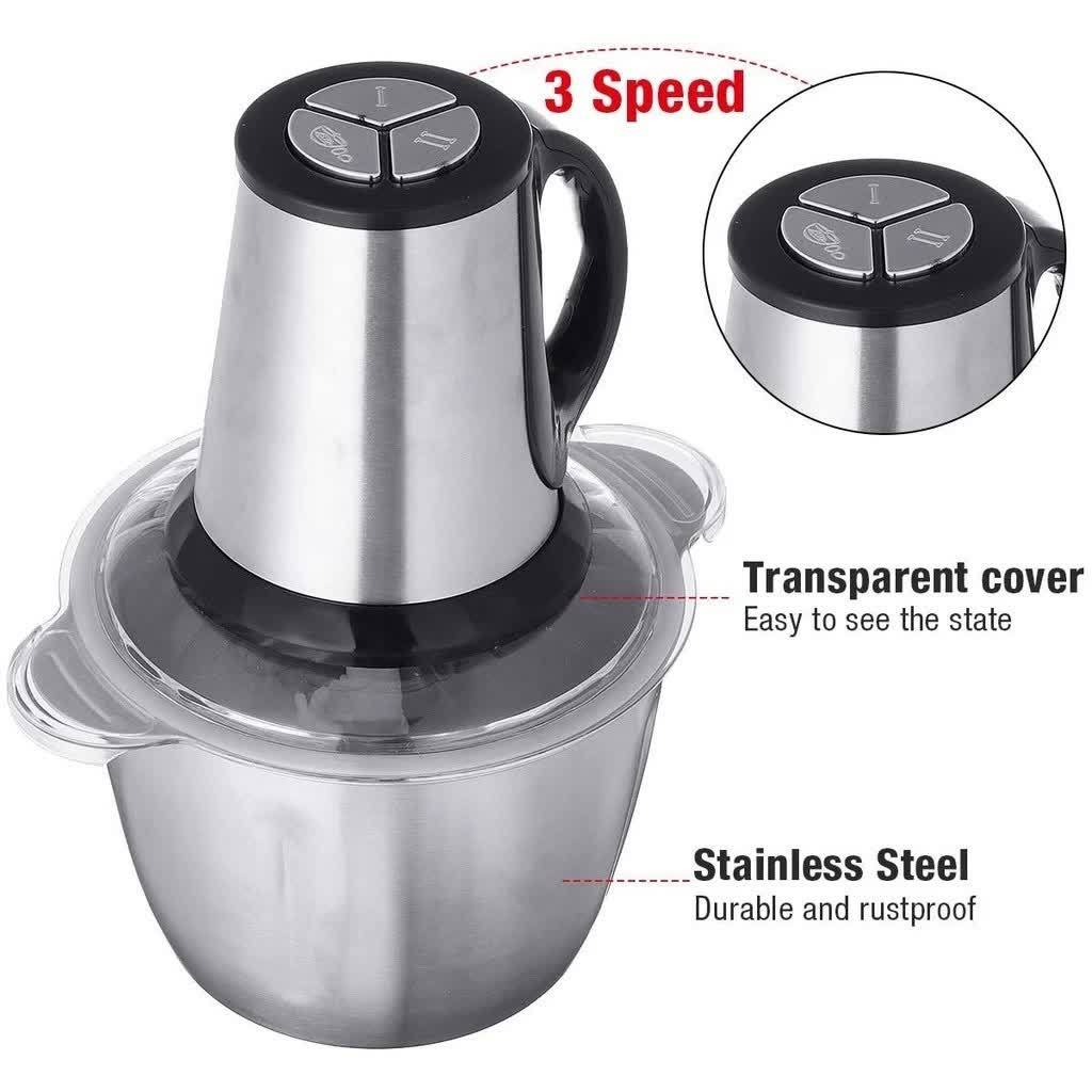 3L Picador De Alimentos Moedor De Carne Mixer Elétrica Processador Cozinha Casa Alho - 110v-220v