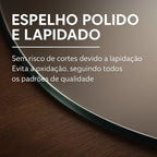 Espelho Orgânico de Chão/Parede Gigante 170x70cm com LED Touch Screen - Vivare Premium [Luz Quente/Fria]
